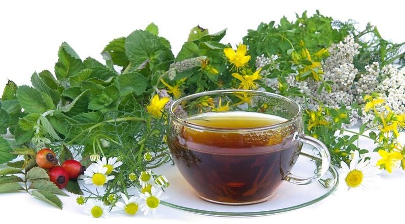 Herbal tea to remove internal parasites